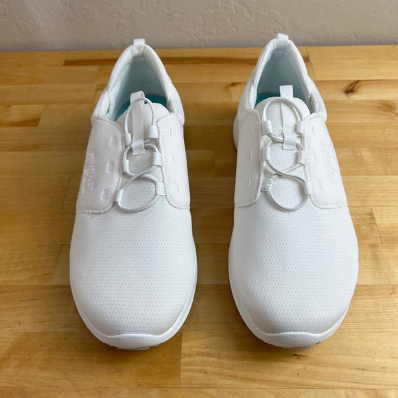Ryka Sneakers Renew Slip On Brilliant White Shoes Comfort Bungee Laces Size 8.5 - Picture 3 of 11